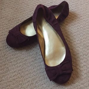 Lauren by Ralph Lauren suede bowed flat